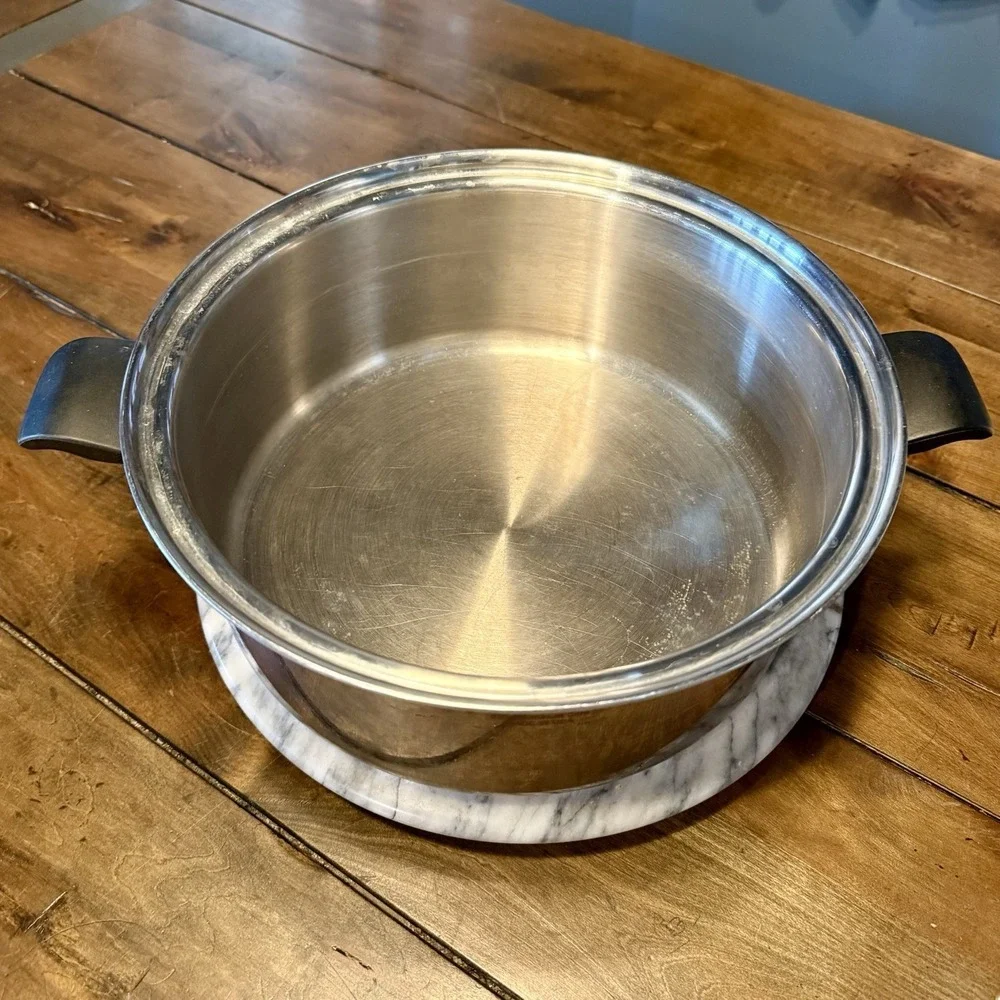 Cutco 6 Qt Dutch Oven Stock Pot & High Dome Cover 5 Ply Aluminum Core Manual USA